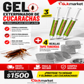 Gel Exterminador de Cucarachas + 4 Rejillas Tapa Tuberías