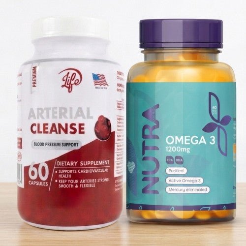 COMBO Arterias Fuertes & Corazón Sano (Arterial Cleanse + Omega 3 Nutra) - Clickmarket