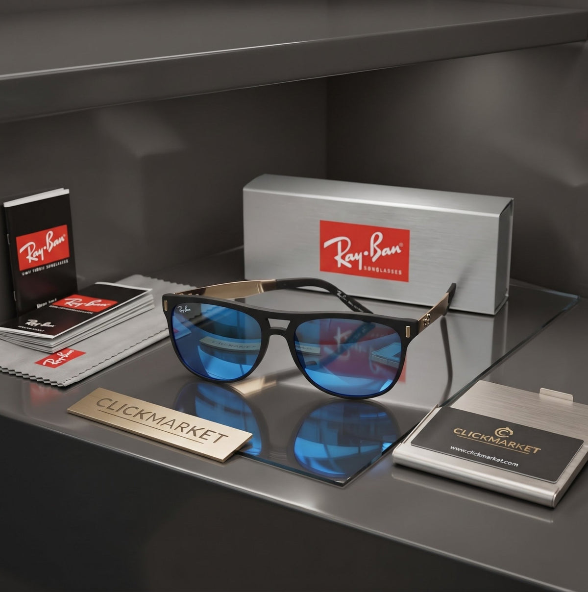Gafa Rayban PD (Azul-Dorado) - Clickmarket
