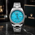 Rolex Day-Date Baguette Plateado-Azul - Clickmarket