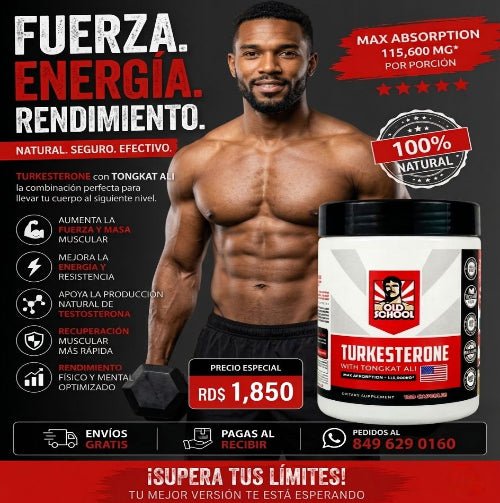 Turkesterone (Testosterona) x 120 Cápsulas - Clickmarket